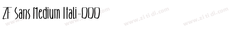ZF Sans Medium Itali字体转换